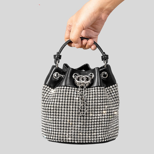 Women's Bling Rhinestone Bucket Bag